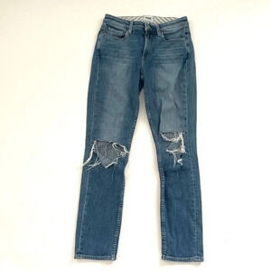 Paige Womens Carter Slim Jeans Size 26 Mid Rise Distressed